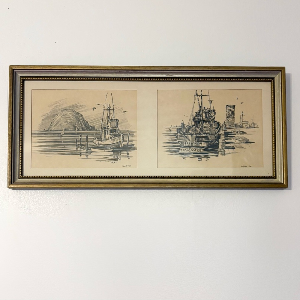 Vintage Maggie O & Corredoor Morro Bay Black & White  by Don B Williams Signed #